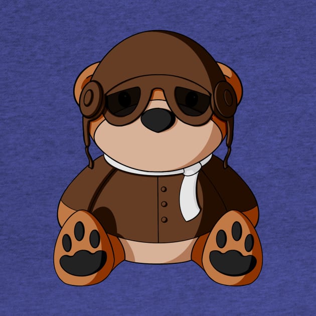 Aviator Teddy Bear by Alisha Ober Designs